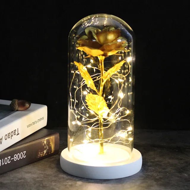 Galaxy Rose Artificial Flower (Beauty and the Beast Rose LED Light) - Festive Fancies