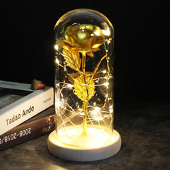 Galaxy Rose Artificial Flower (Beauty and the Beast Rose LED Light) - Festive Fancies