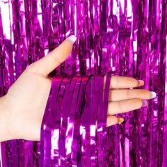Glitter Tinsel Fringe Backdrop Curtain for Party Decorations - Festive Fancies