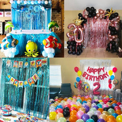 Glitter Tinsel Fringe Backdrop Curtain for Party Decorations - Festive Fancies