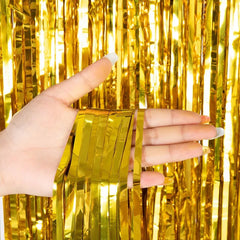 Glitter Tinsel Fringe Backdrop Curtain for Party Decorations - Festive Fancies
