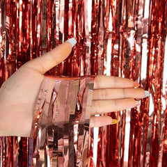 Glitter Tinsel Fringe Backdrop Curtain for Party Decorations - Festive Fancies