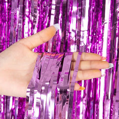 Glitter Tinsel Fringe Backdrop Curtain for Party Decorations - Festive Fancies