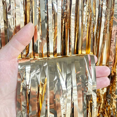 Glitter Tinsel Fringe Backdrop Curtain for Party Decorations - Festive Fancies