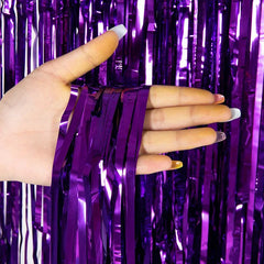 Glitter Tinsel Fringe Backdrop Curtain for Party Decorations - Festive Fancies