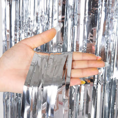 Glitter Tinsel Fringe Backdrop Curtain for Party Decorations - Festive Fancies