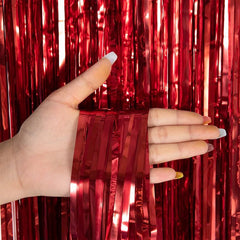 Glitter Tinsel Fringe Backdrop Curtain for Party Decorations - Festive Fancies