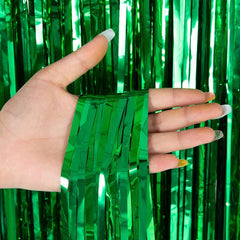 Glitter Tinsel Fringe Backdrop Curtain for Party Decorations - Festive Fancies