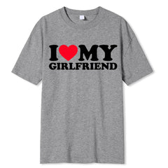 I Love My Boyfriend / I Love My Girlfriend T-shirt Couple Shirts - Festive Fancies