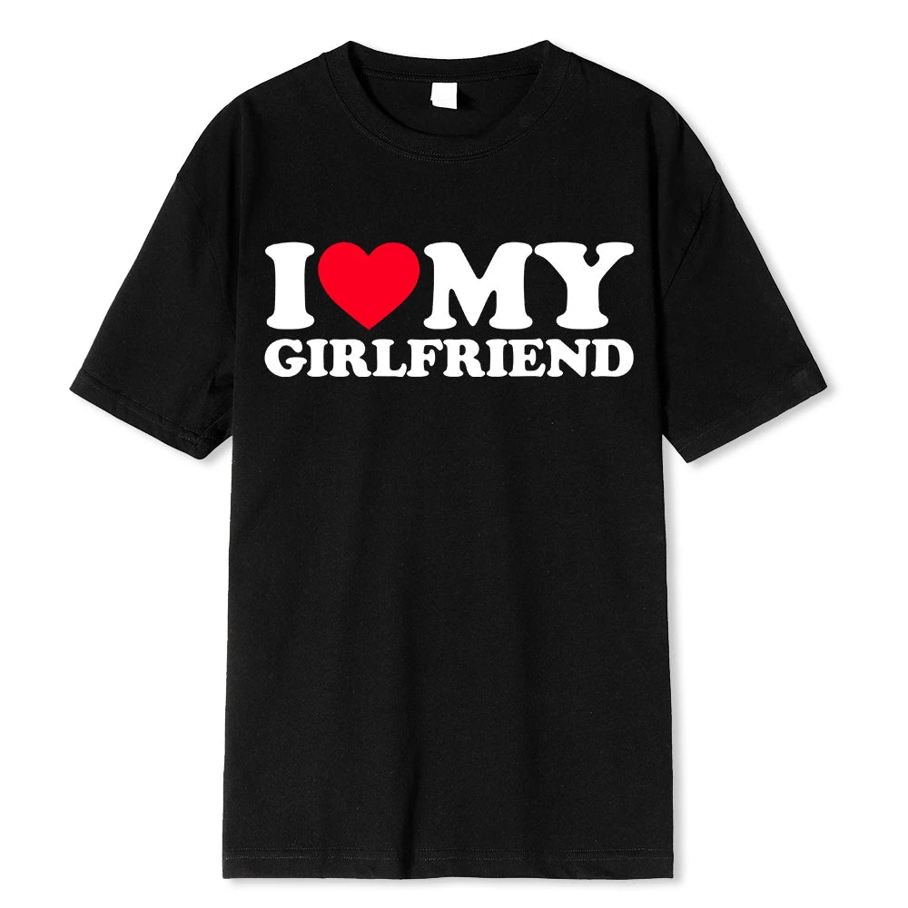 I Love My Boyfriend / I Love My Girlfriend T-shirt Couple Shirts - Festive Fancies