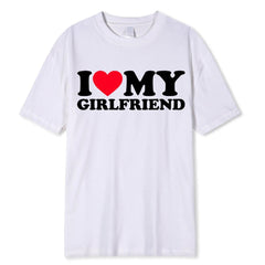 I Love My Boyfriend / I Love My Girlfriend T-shirt Couple Shirts - Festive Fancies