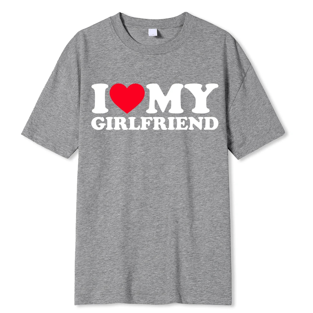 I Love My Boyfriend / I Love My Girlfriend T-shirt Couple Shirts - Festive Fancies