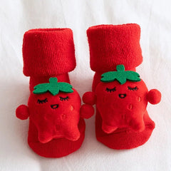 Kids Children's Socks for Girls Boys Non-slip Print Cotton - Festive Fancies