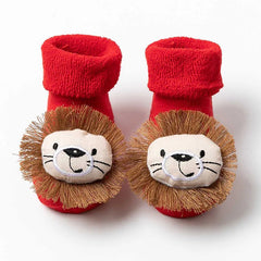 Kids Children's Socks for Girls Boys Non-slip Print Cotton - Festive Fancies