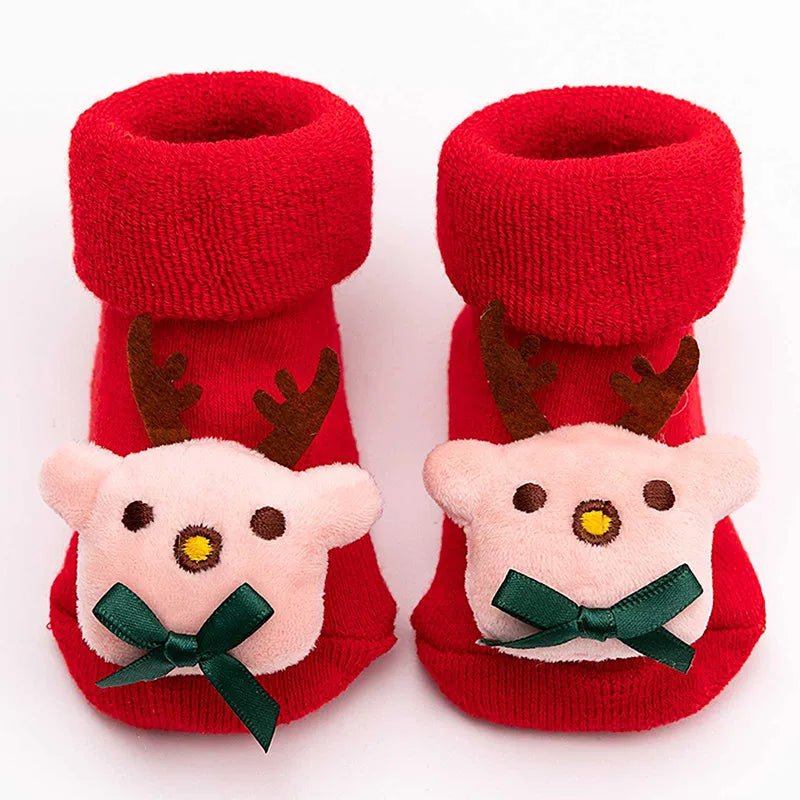 Kids Children's Socks for Girls Boys Non-slip Print Cotton - Festive Fancies