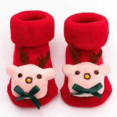 Kids Children's Socks for Girls Boys Non-slip Print Cotton - Festive Fancies