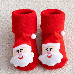 Kids Children's Socks for Girls Boys Non-slip Print Cotton - Festive Fancies