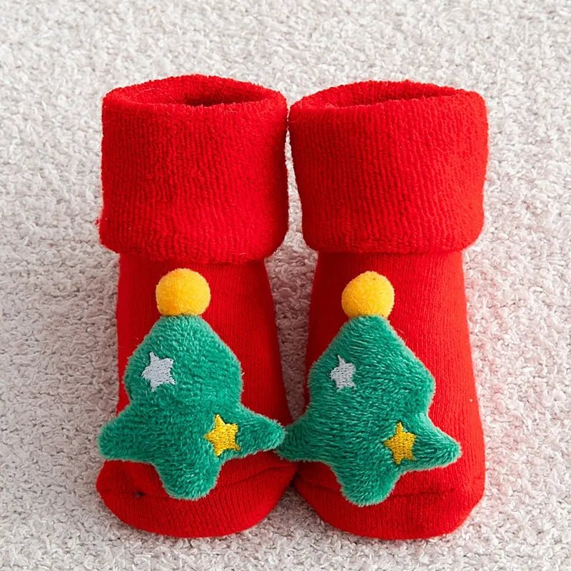 Kids Children's Socks for Girls Boys Non-slip Print Cotton - Festive Fancies