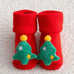 Kids Children's Socks for Girls Boys Non-slip Print Cotton - Festive Fancies