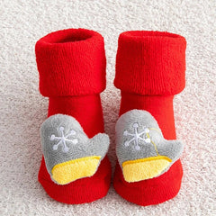 Kids Children's Socks for Girls Boys Non-slip Print Cotton - Festive Fancies