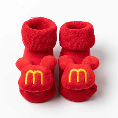 Kids Children's Socks for Girls Boys Non-slip Print Cotton - Festive Fancies