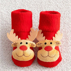 Kids Children's Socks for Girls Boys Non-slip Print Cotton - Festive Fancies