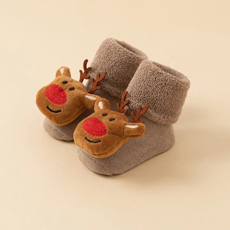 Kids Children's Socks for Girls Boys Non-slip Print Cotton - Festive Fancies