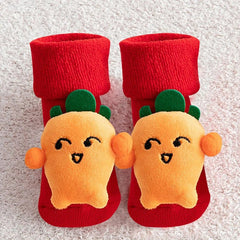 Kids Children's Socks for Girls Boys Non-slip Print Cotton - Festive Fancies