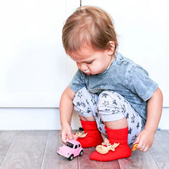 Kids Children's Socks for Girls Boys Non-slip Print Cotton - Festive Fancies