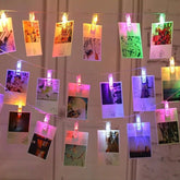 LED String Lights Photo Clip Garland - Battery Operated (Batteries NOT Included) - Festive Fancies