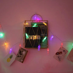 LED String Lights Photo Clip Garland - Battery Operated (Batteries NOT Included) - Festive Fancies