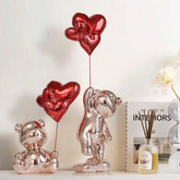 Love Bear Figurine Nordic Modern Resin Home Decor - Festive Fancies