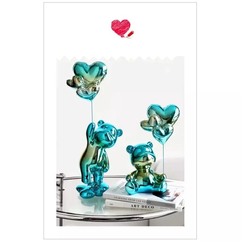 Love Bear Figurine Nordic Modern Resin Home Decor - Festive Fancies