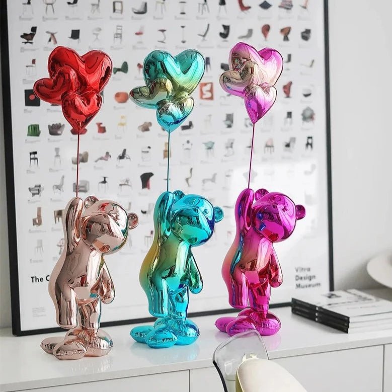 Love Bear Figurine Nordic Modern Resin Home Decor - Festive Fancies