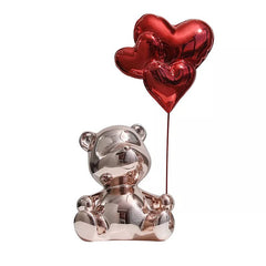 Love Bear Figurine Nordic Modern Resin Home Decor - Festive Fancies