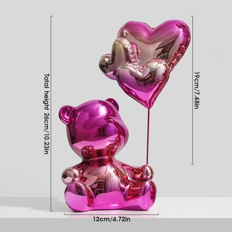 Love Bear Figurine Nordic Modern Resin Home Decor - Festive Fancies