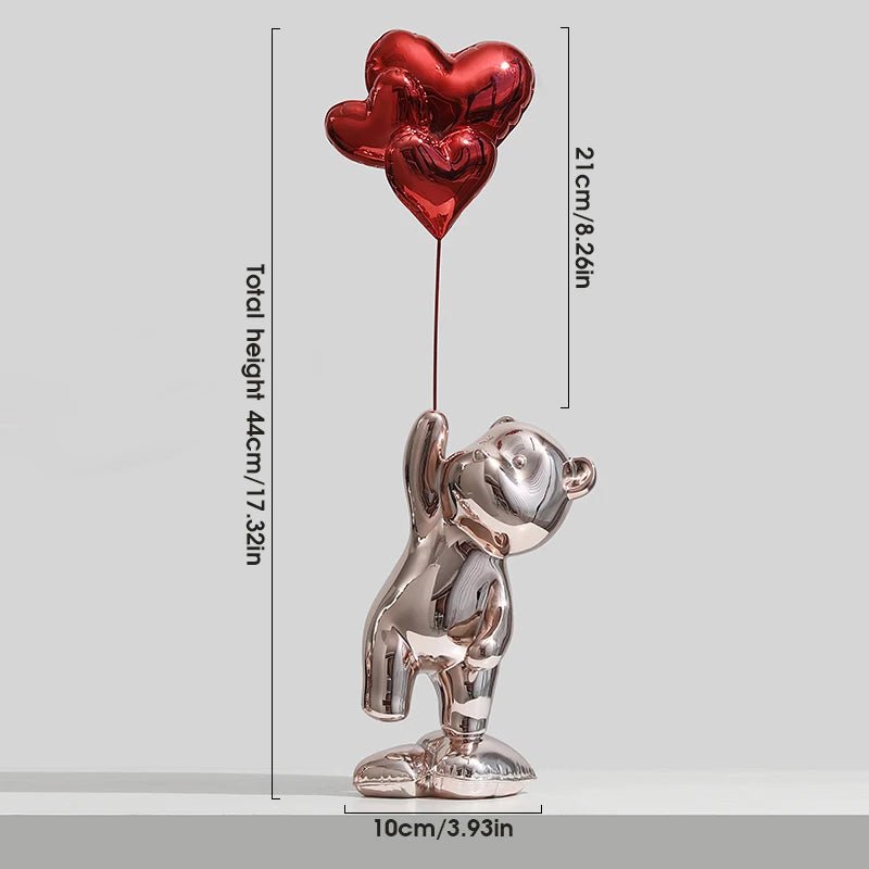 Love Bear Figurine Nordic Modern Resin Home Decor - Festive Fancies