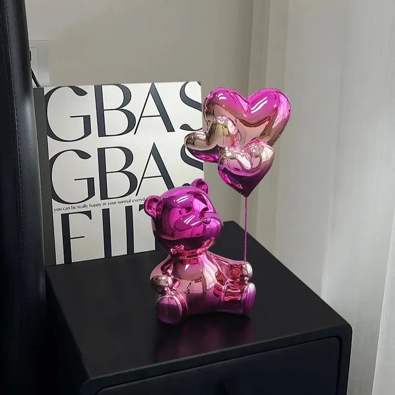 Love Bear Figurine Nordic Modern Resin Home Decor - Festive Fancies