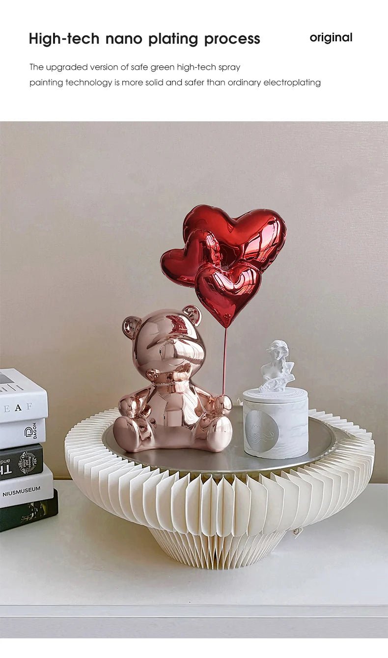 Love Bear Figurine Nordic Modern Resin Home Decor - Festive Fancies