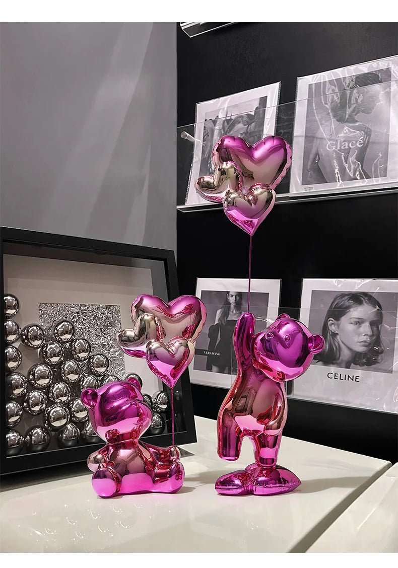 Love Bear Figurine Nordic Modern Resin Home Decor - Festive Fancies