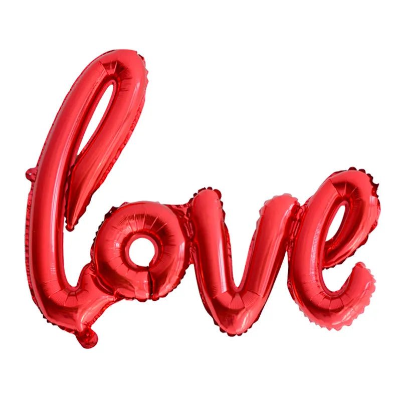 "LOVE" Letter Foil Balloons for Valentines, Weddings, Engagement Parties, Anniversaries, Romantic Celebrations - Festive Fancies