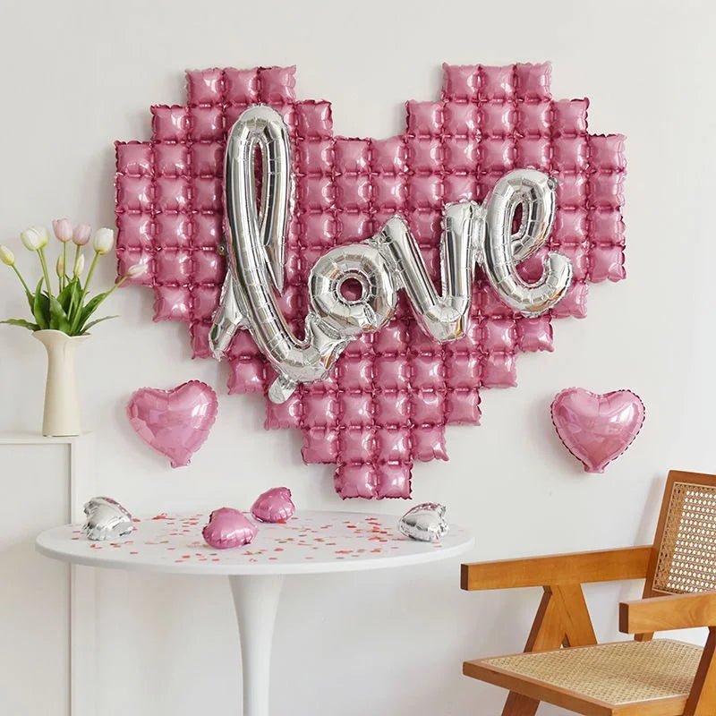 "LOVE" Letter Foil Balloons for Valentines, Weddings, Engagement Parties, Anniversaries, Romantic Celebrations - Festive Fancies