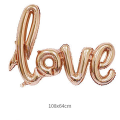 "LOVE" Letter Foil Balloons for Valentines, Weddings, Engagement Parties, Anniversaries, Romantic Celebrations - Festive Fancies