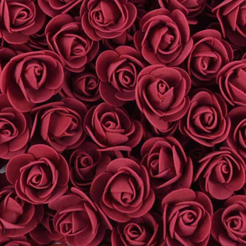 PE Foam Rose Heads Artificial Flowers - Set of 50/100/200 - Festive Fancies