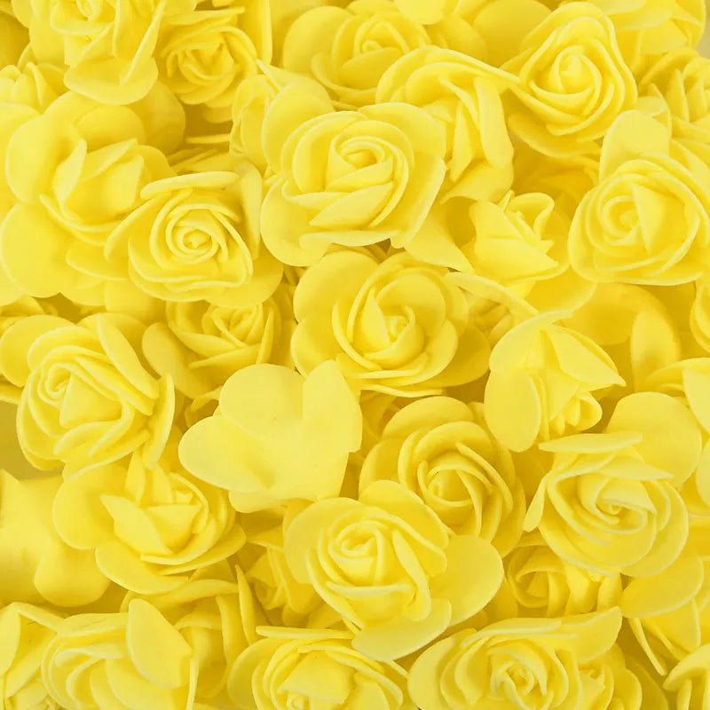 PE Foam Rose Heads Artificial Flowers - Set of 50/100/200 - Festive Fancies