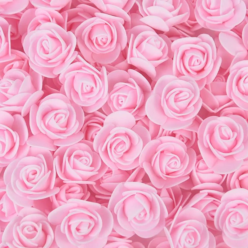 PE Foam Rose Heads Artificial Flowers - Set of 50/100/200 - Festive Fancies