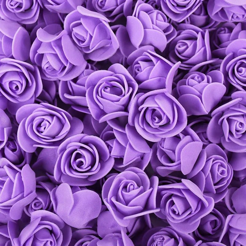PE Foam Rose Heads Artificial Flowers - Set of 50/100/200 - Festive Fancies