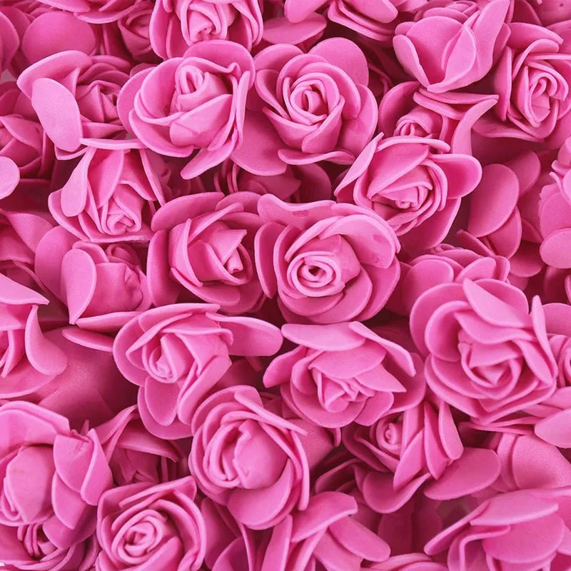 PE Foam Rose Heads Artificial Flowers - Set of 50/100/200 - Festive Fancies