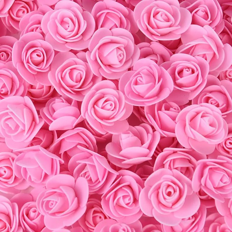 PE Foam Rose Heads Artificial Flowers - Set of 50/100/200 - Festive Fancies
