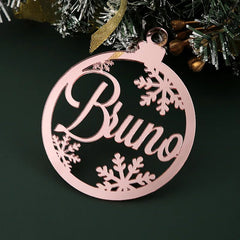 Personalised Laser Cut Names Christmas Tree Ornament Baubles - Festive Fancies